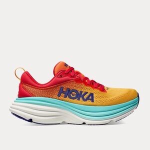 HOKA Bondi 8 Running Shoes in Cerise Cloudless 10